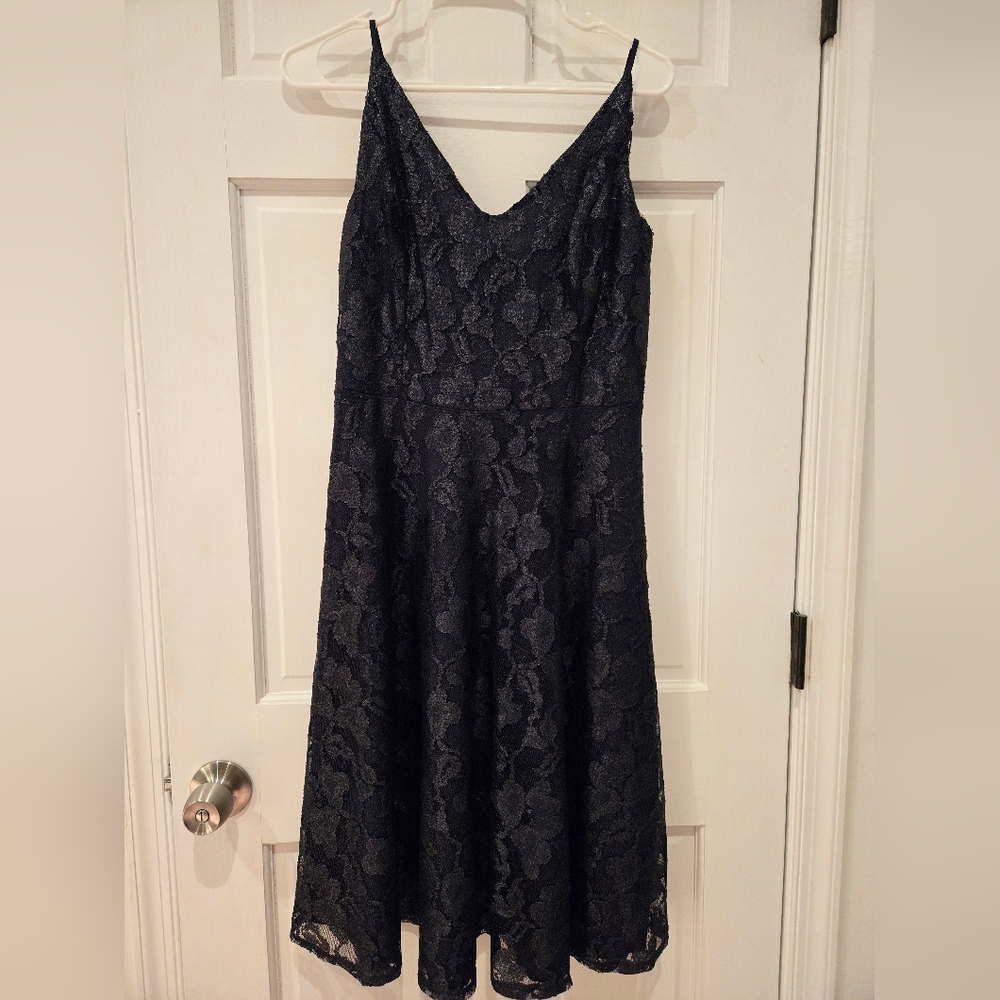 Maitai Navy Floral Lace Maxi Dress